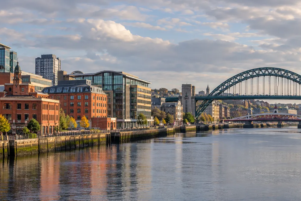 Commercial buildings along the River Tyne